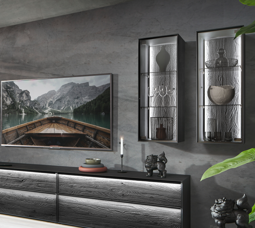 SONDEREDITION 2025 - Hängeelement, Kernesche sandgestrahlt & anthrazit gebeizt, 9632 - 5041 Li 