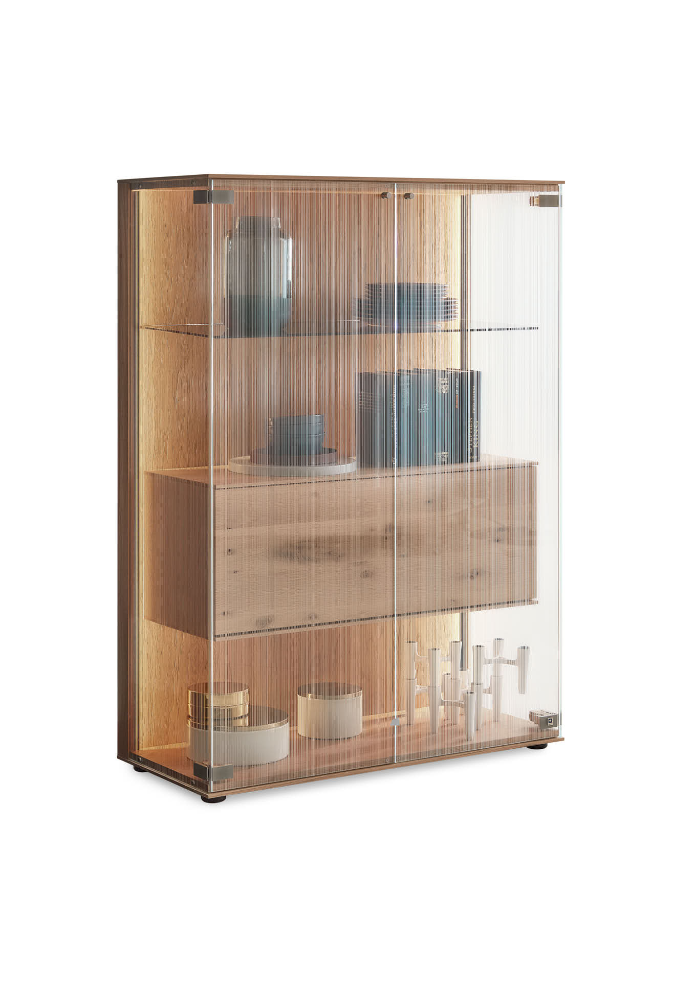 SONDEREDITION 12.25  Highboard 7101, Glasfront, Kerneiche Natur