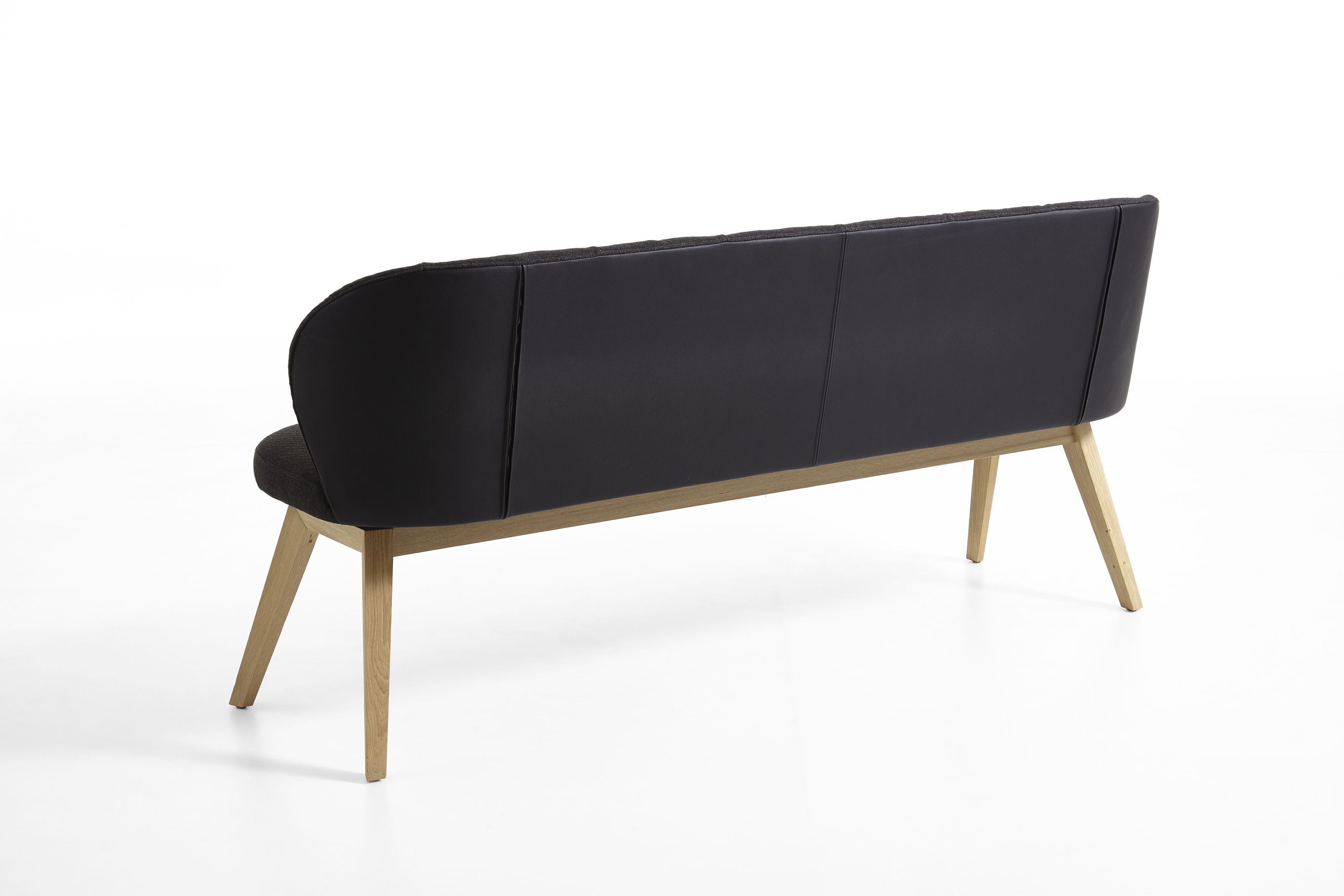 Sitzbank ROMY 0829 in Kerneiche Natur in Leder 12 braun