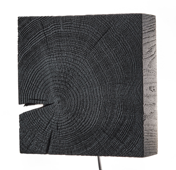 Naturstücke Wandleuchte 1061 Kernesche anthrazit