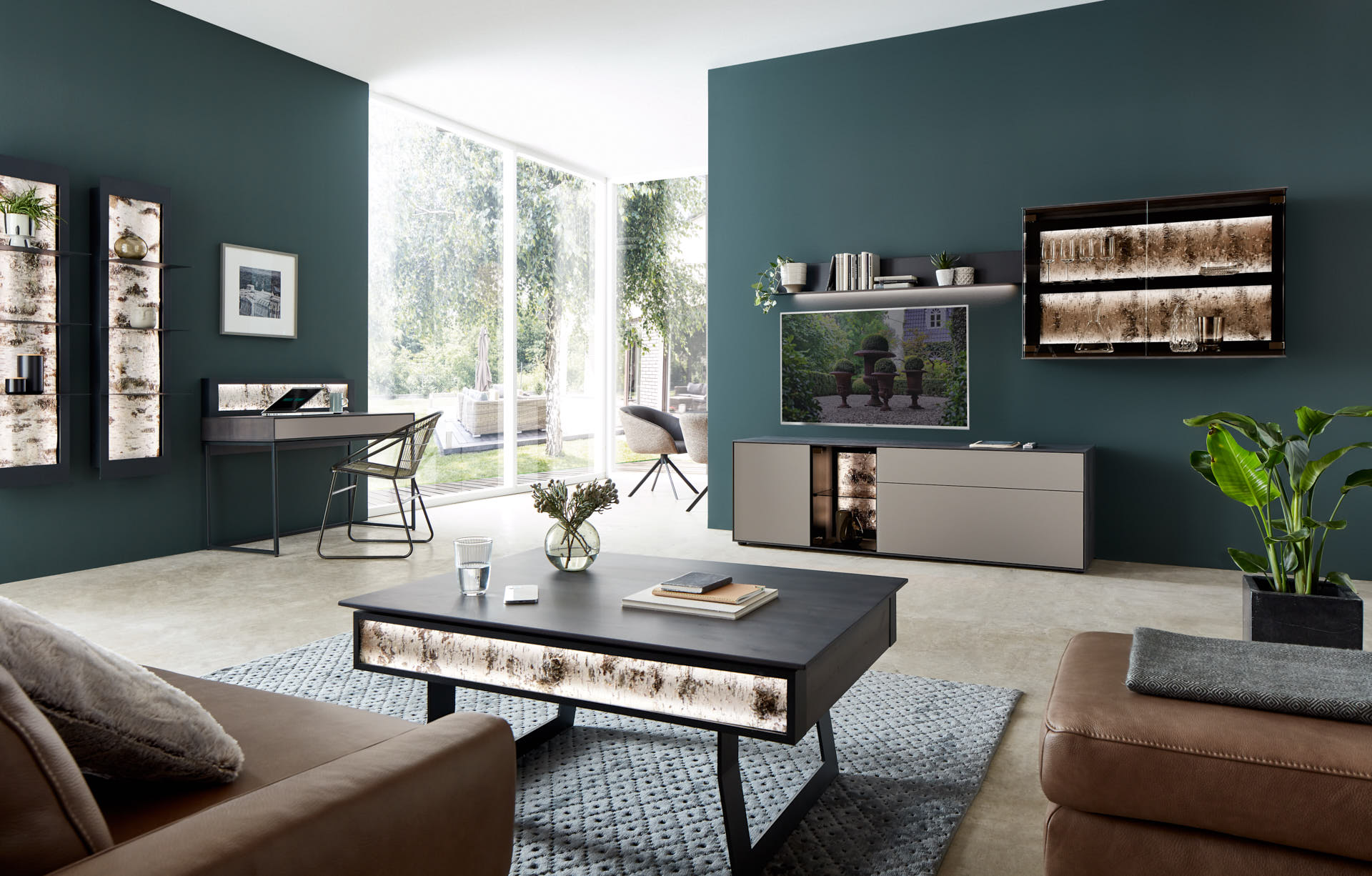 ALVA Couchtisch Kernbirke Harmaa Massiv,  3110W - 1418 